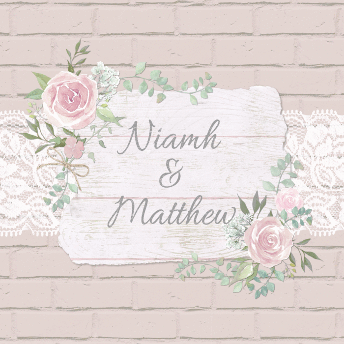 Brick theme wedding invitation