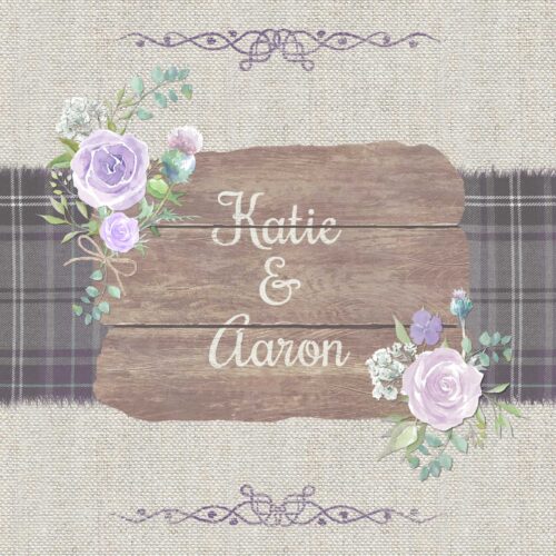 scottish themed tartan wedding invitation