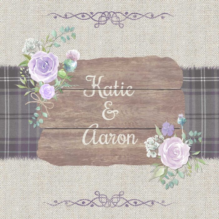 scottish themed tartan wedding invitation