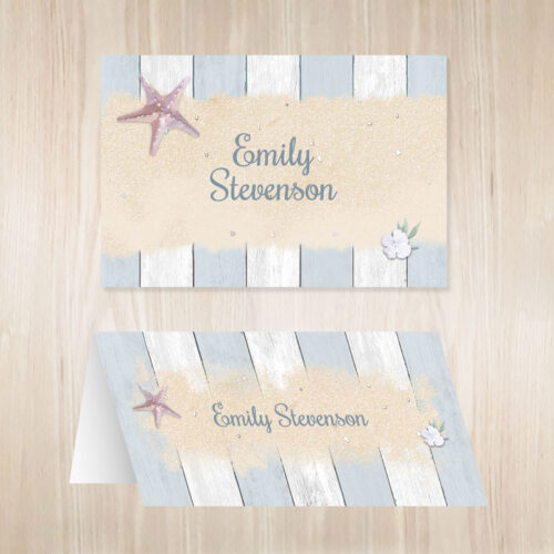 Beach themed wedding place names.