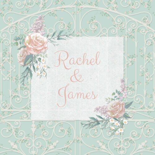 Garden themed wedding invitation