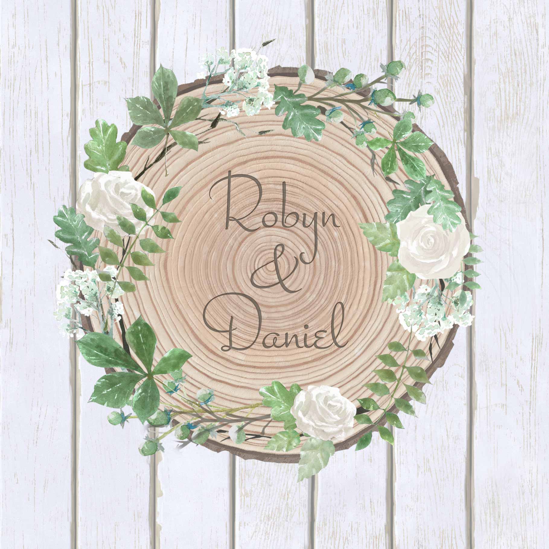Woodland themed wedding invitation